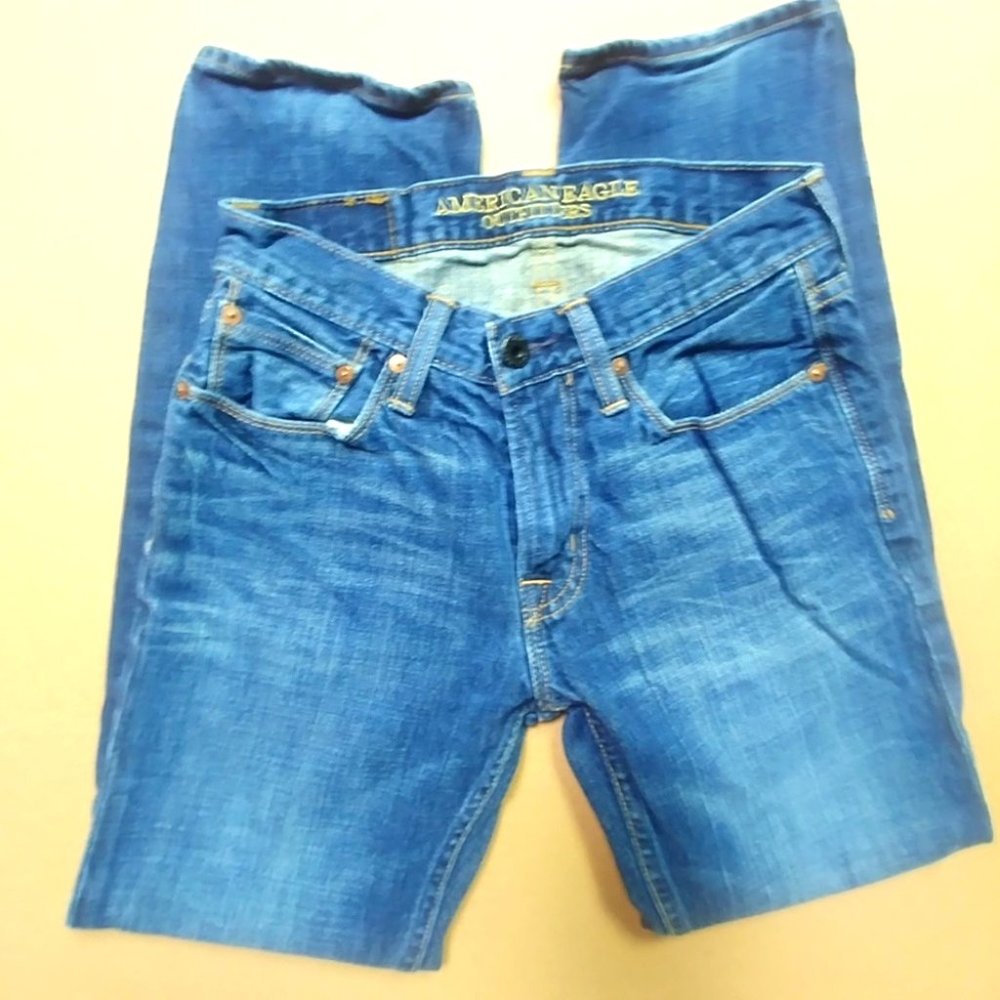 Mens American Eagle Slim Straight Jeans Si…